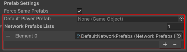 prefab NetworkManager screenshot