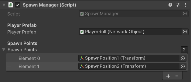 screenshot of the SpawnManager