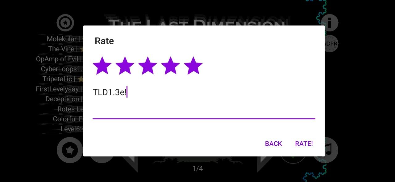 TLD1.3e rate with stars